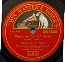 HMV : Cortot - Ravel Concerto for the Left Hand
